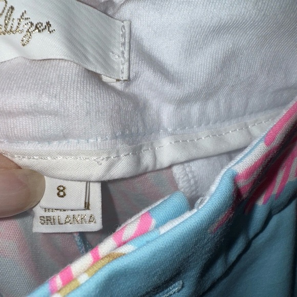 Lilly Pulitzer Natia 9” knit stretch shorts multi Royal coral women’s size 8 - Picture 4 of 9